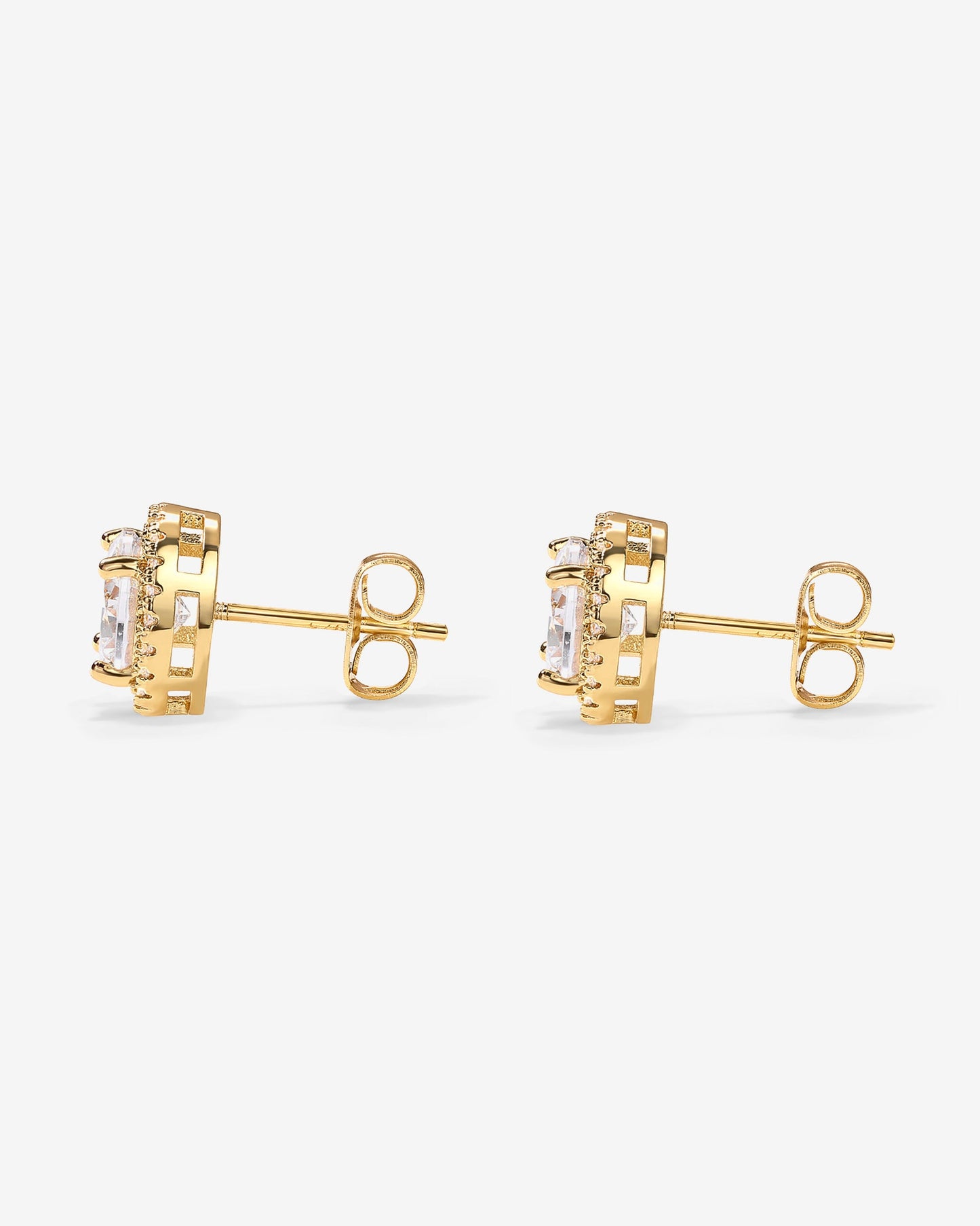 Vermeil Large Halo Studs