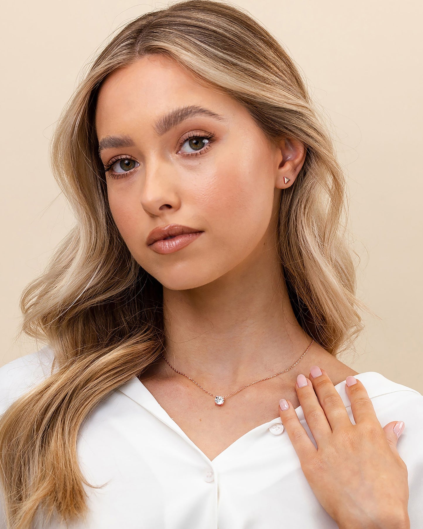 Vermeil Solitaire Necklace