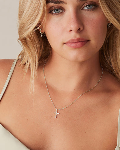 Cubic Zirconia Cross Pendant
