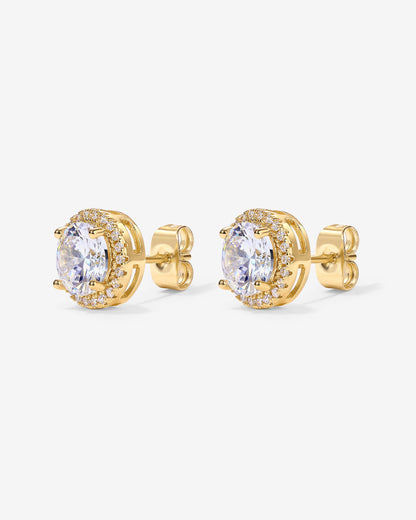 Vermeil Large Halo Studs