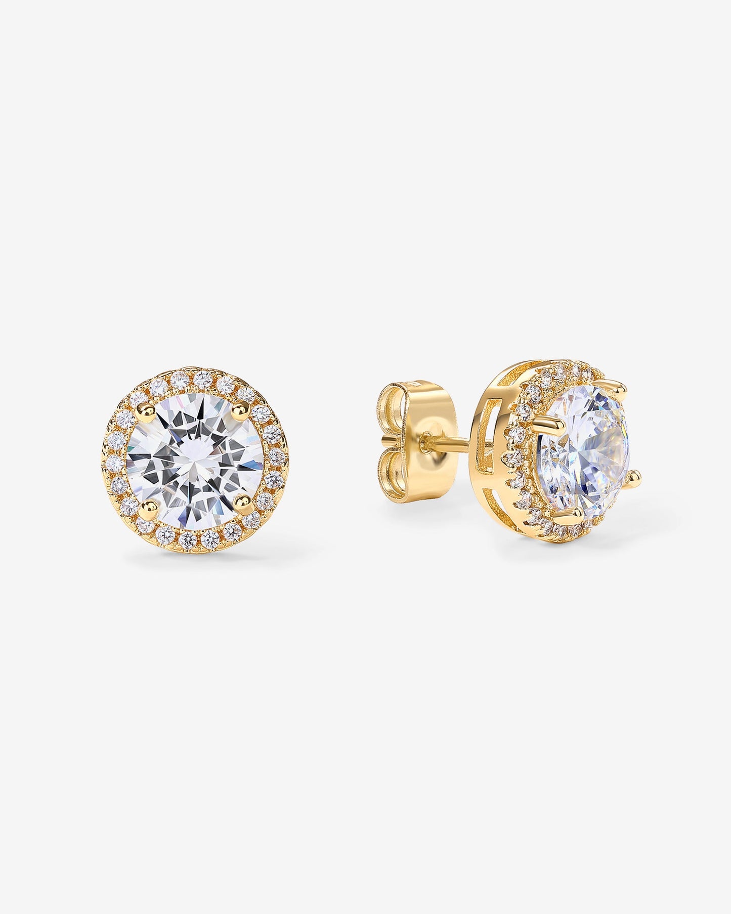 Vermeil Large Halo Studs