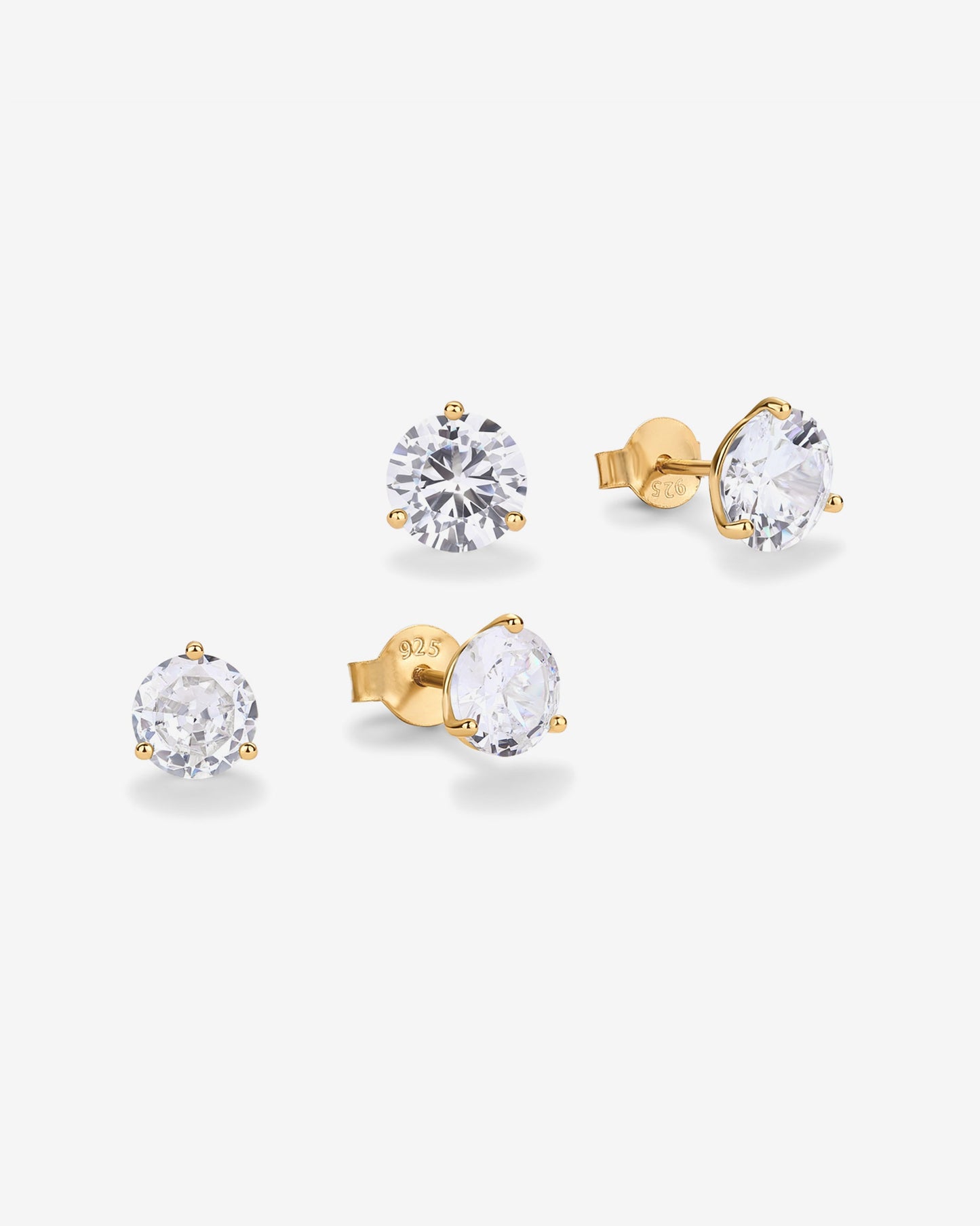 Three Prong Round Studs