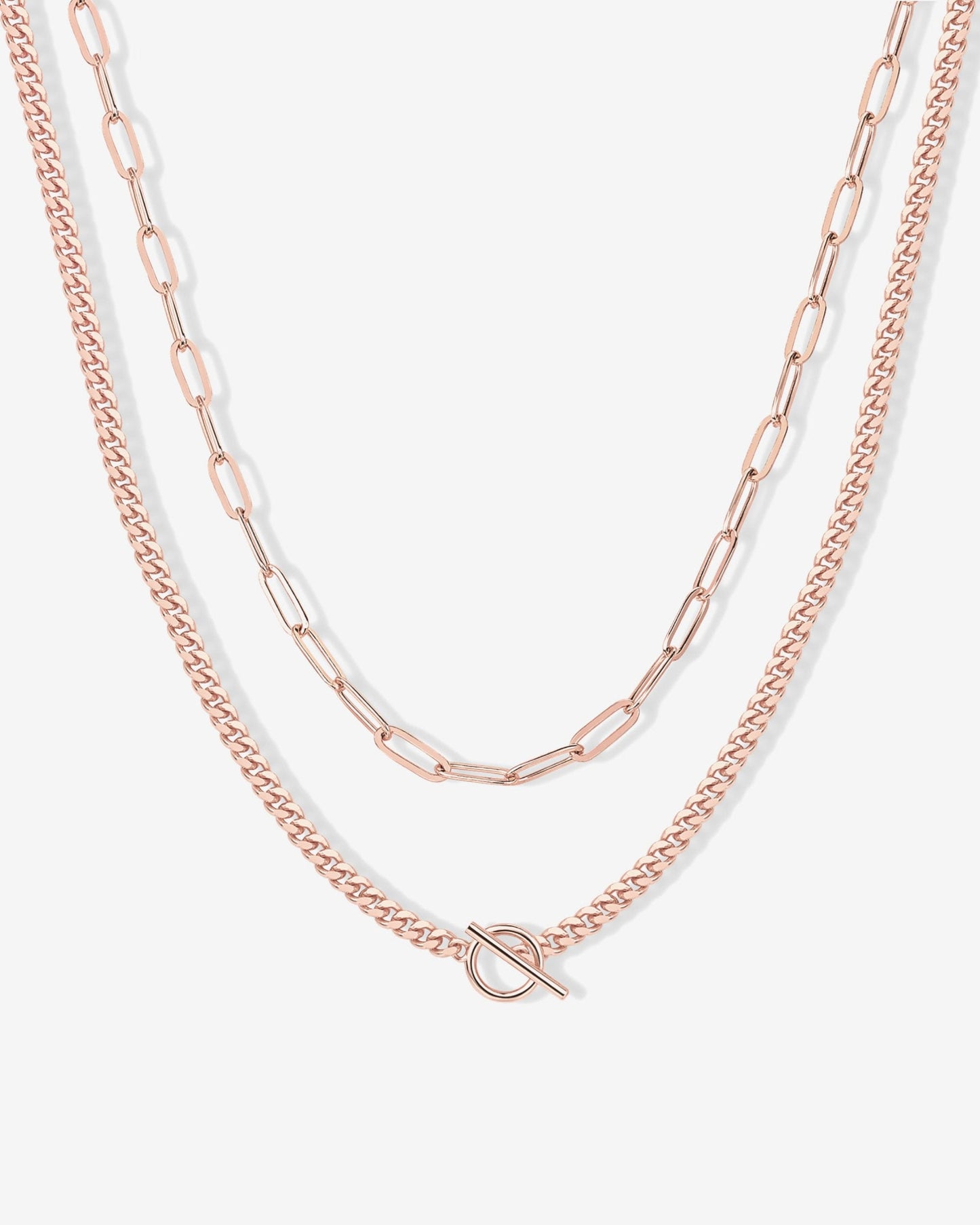 Layered Chain Circle Necklace