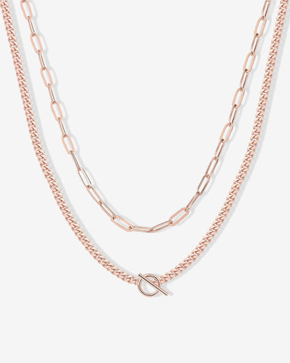 Layered Chain Circle Necklace
