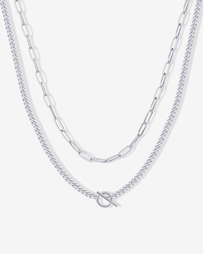 Layered Chain Circle Necklace
