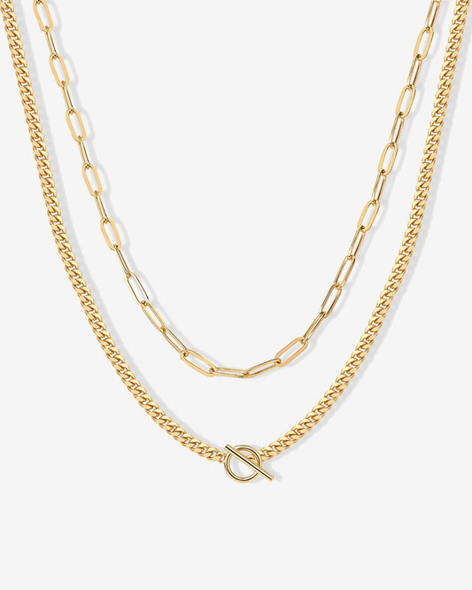 Layered Chain Circle Necklace