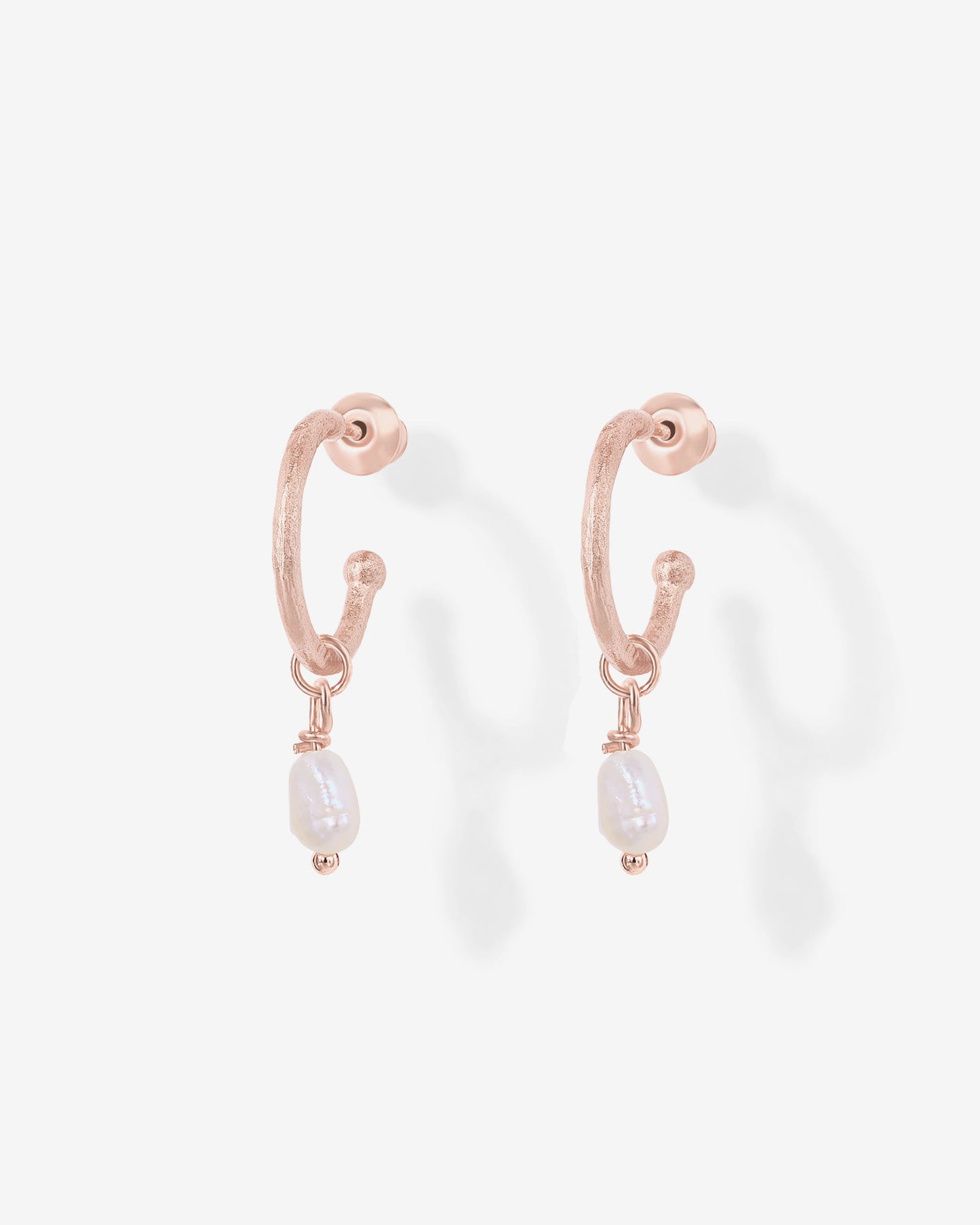 Drop Pearl Hoops