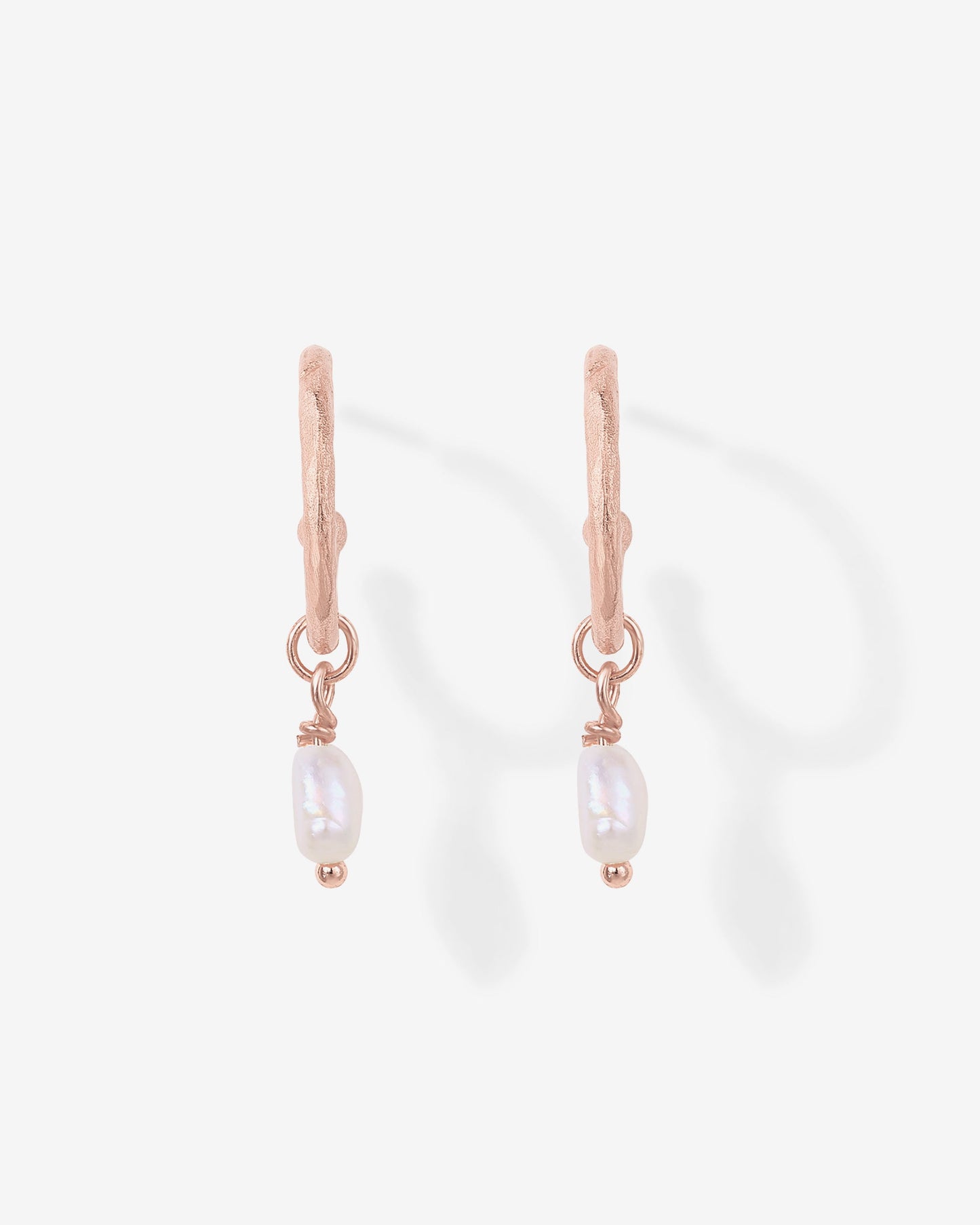 Drop Pearl Hoops