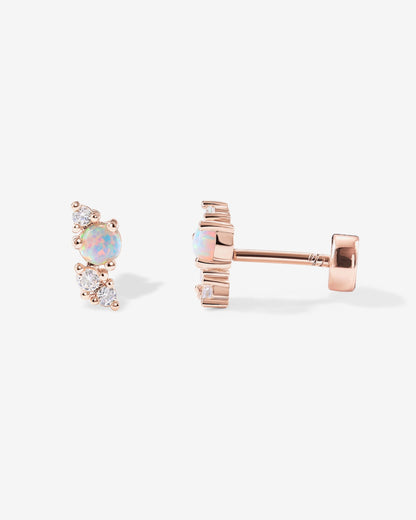 Opal Screw Back Studs