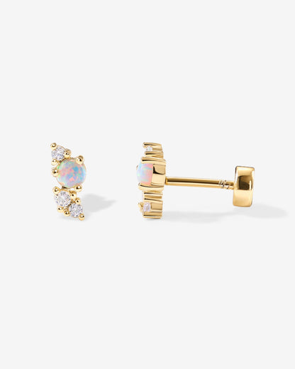 Opal Screw Back Studs