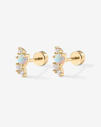 Opal Screw Back Studs