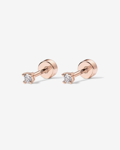 Cubic Zirconia Stud Screwbacks