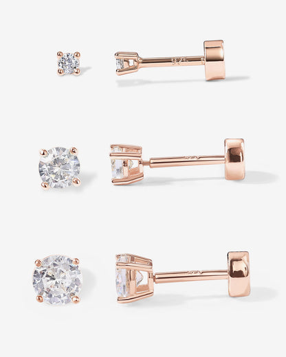 Cubic Zirconia Stud Screwbacks