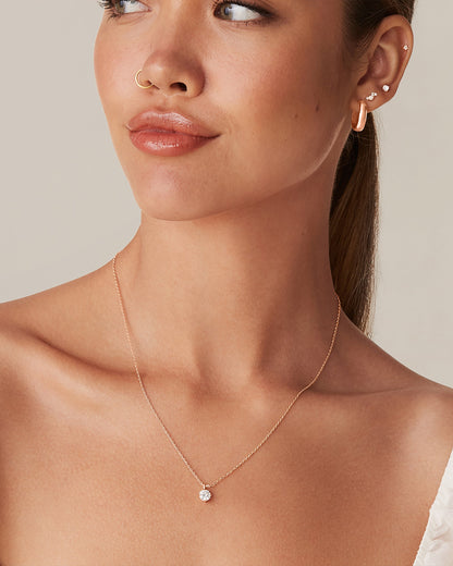 Danty CZ Solitaire Necklace