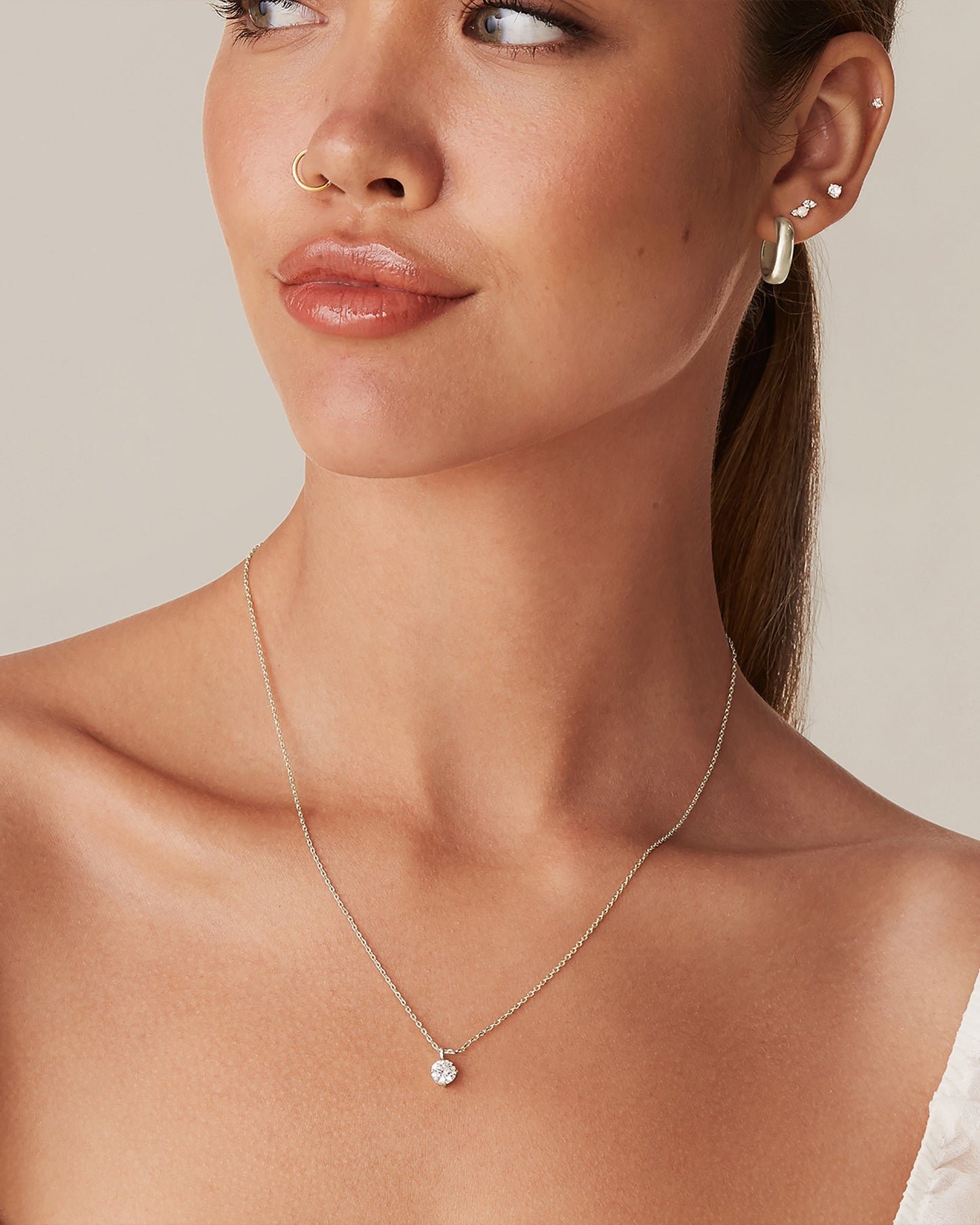 Danty CZ Solitaire Necklace