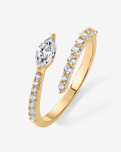 Marquise Crossover Ring