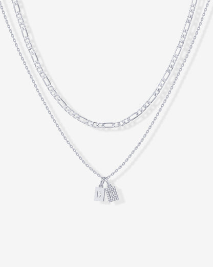 Double Initial Tag Necklace