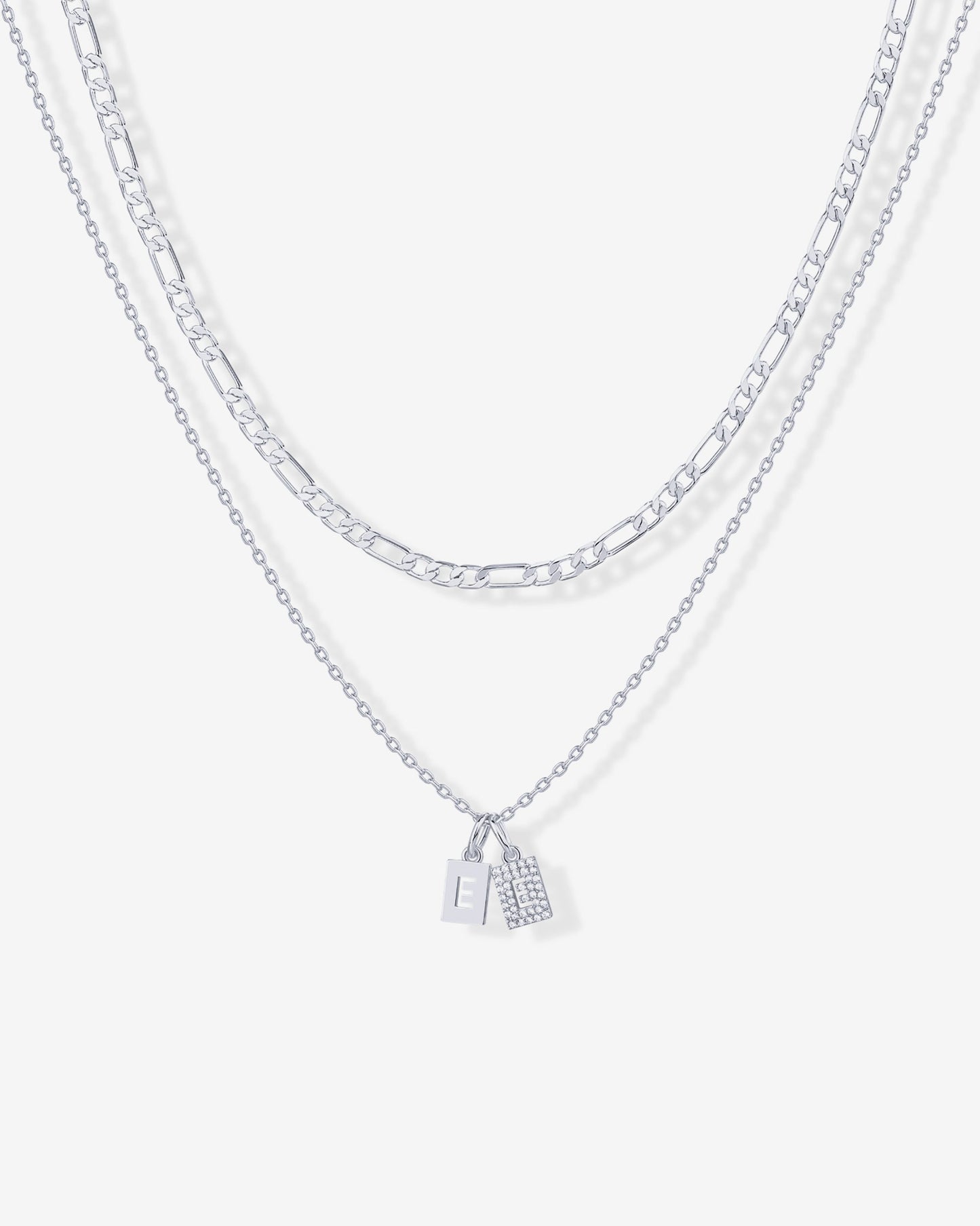 Double Initial Tag Necklace