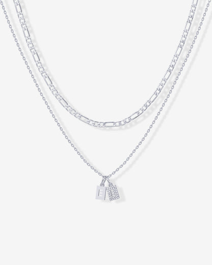 Double Initial Tag Necklace