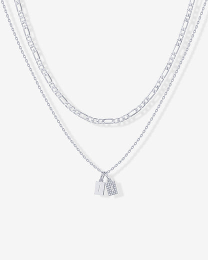 Double Initial Tag Necklace