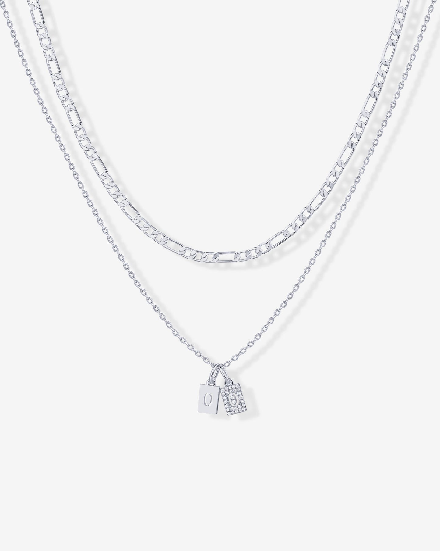 Double Initial Tag Necklace