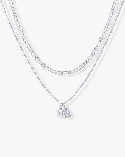 Double Initial Tag Necklace