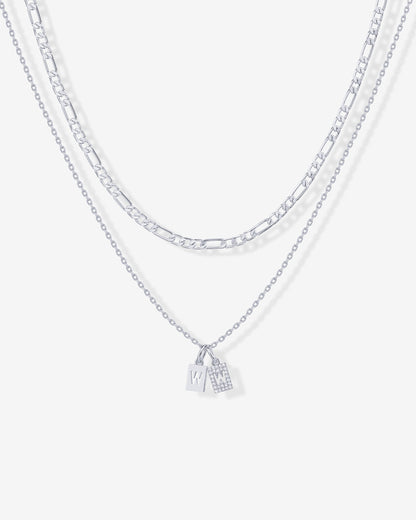 Double Initial Tag Necklace