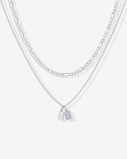 Double Initial Tag Necklace