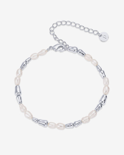 Bead and Freshwater Pearl Bracelet
