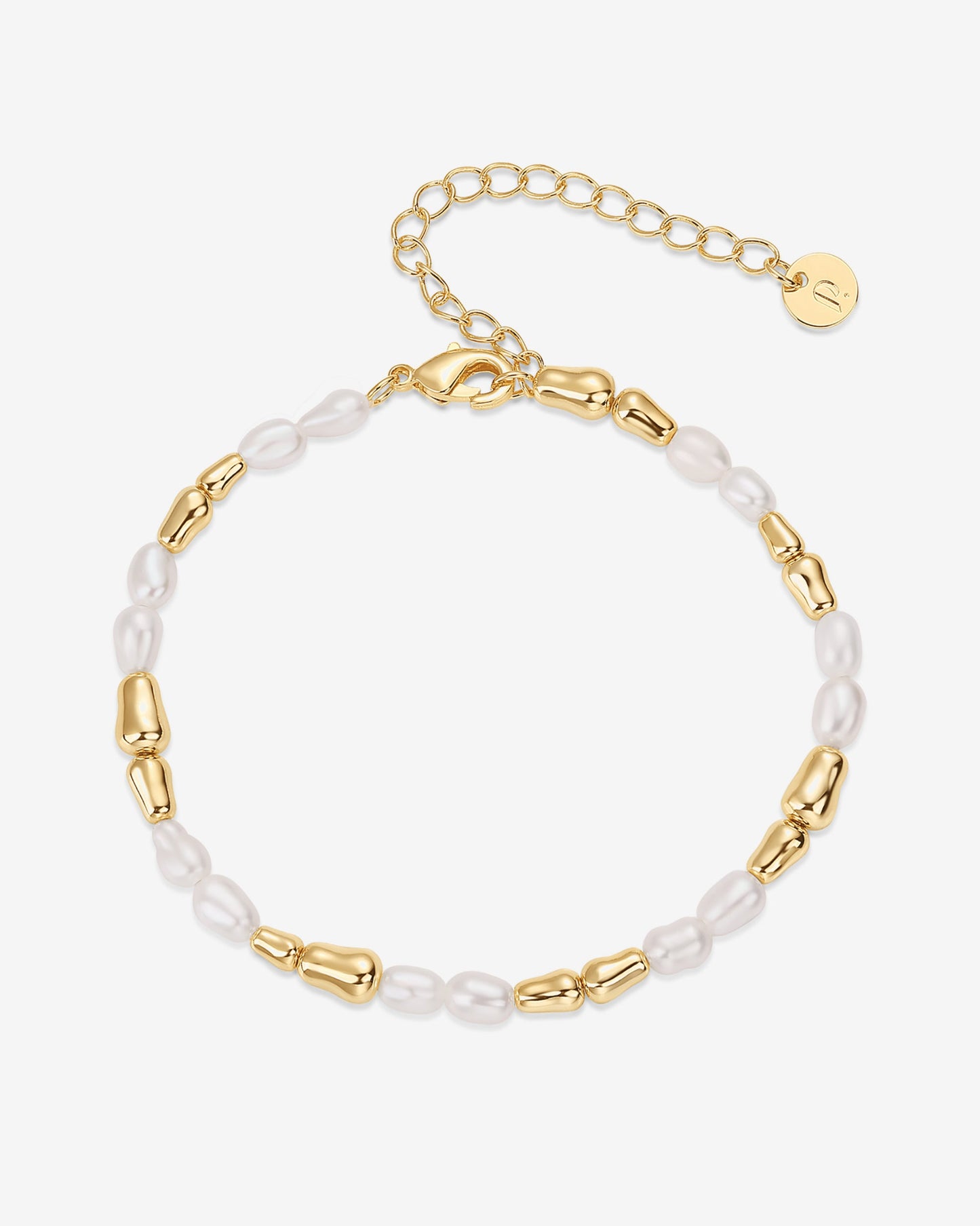 Bead and Freshwater Pearl Bracelet