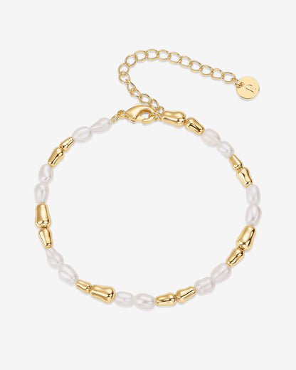 Bead and Freshwater Pearl Bracelet