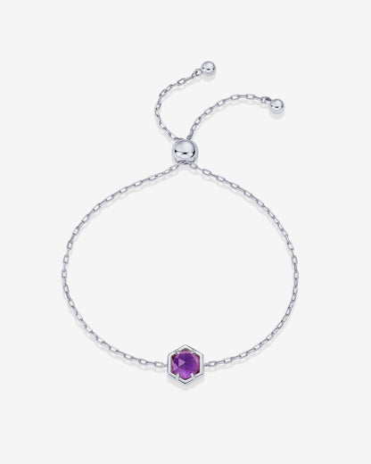 Gemstone Hexagon Bracelet