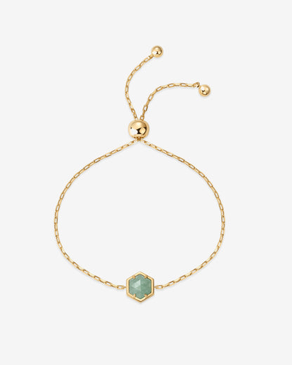 Gemstone Hexagon Bracelet