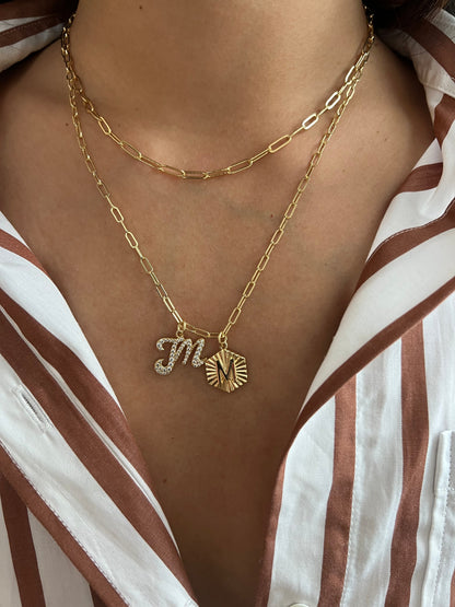 Initial Layered Pendant