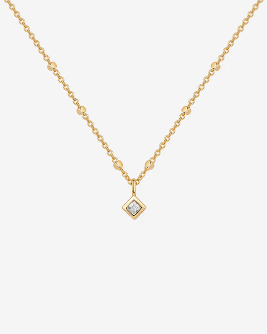 Statement Square Chain Princess Pendant