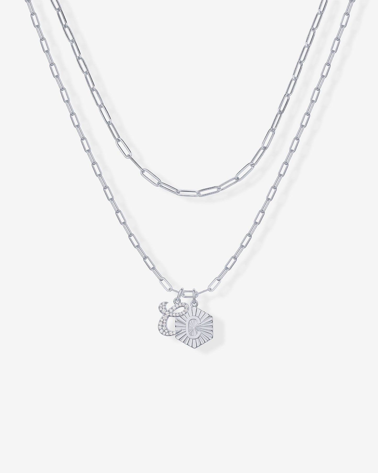 Initial Layered Pendant