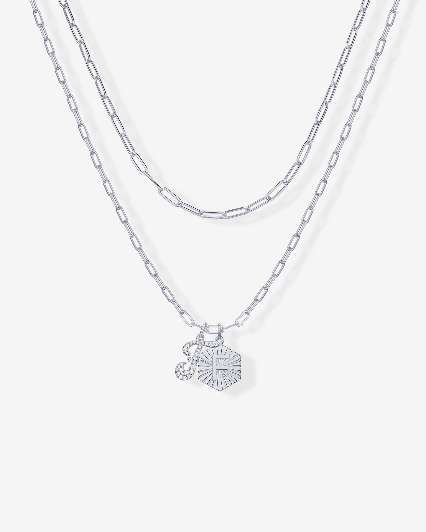 Initial Layered Pendant