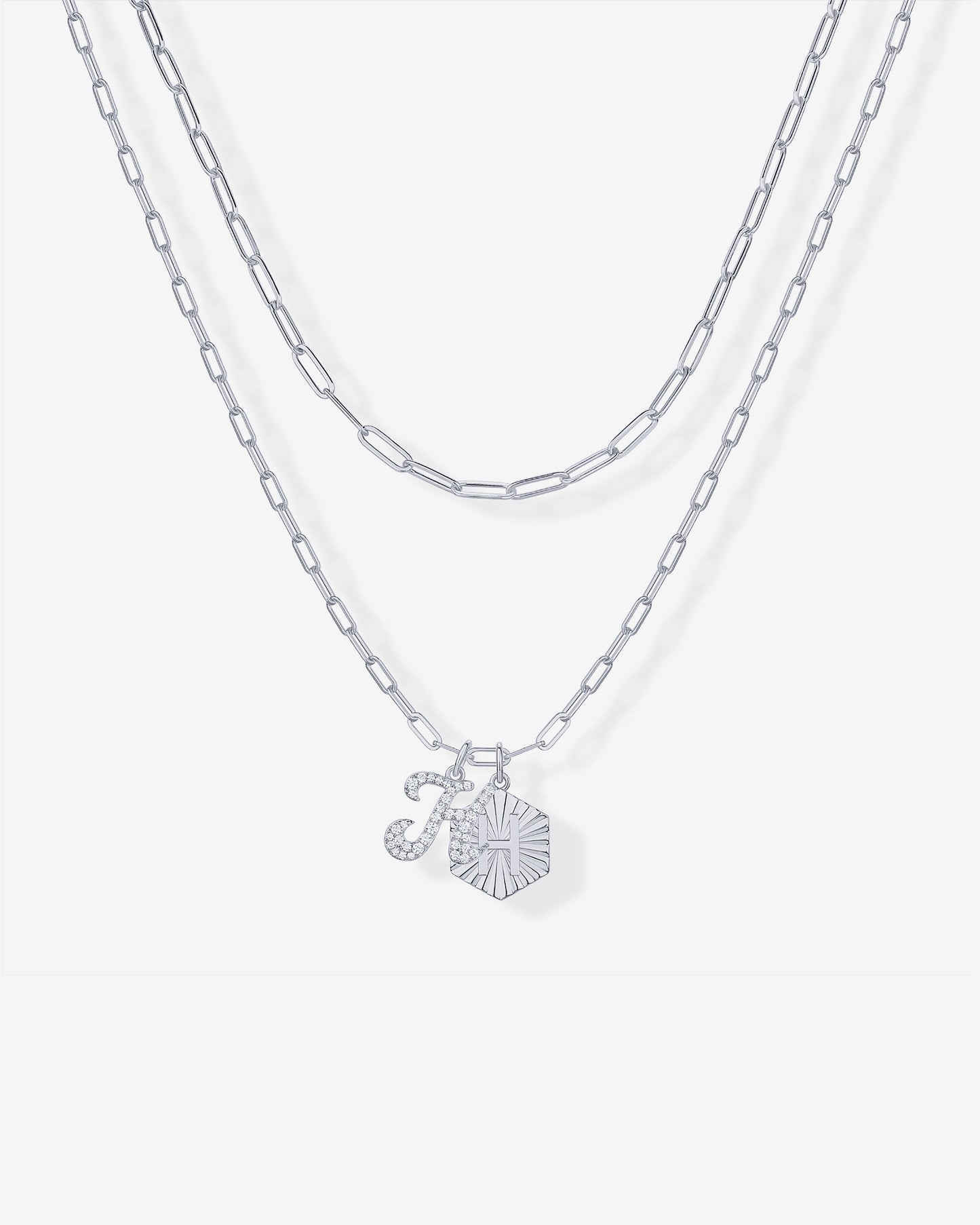Initial Layered Pendant