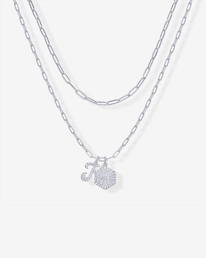 Initial Layered Pendant