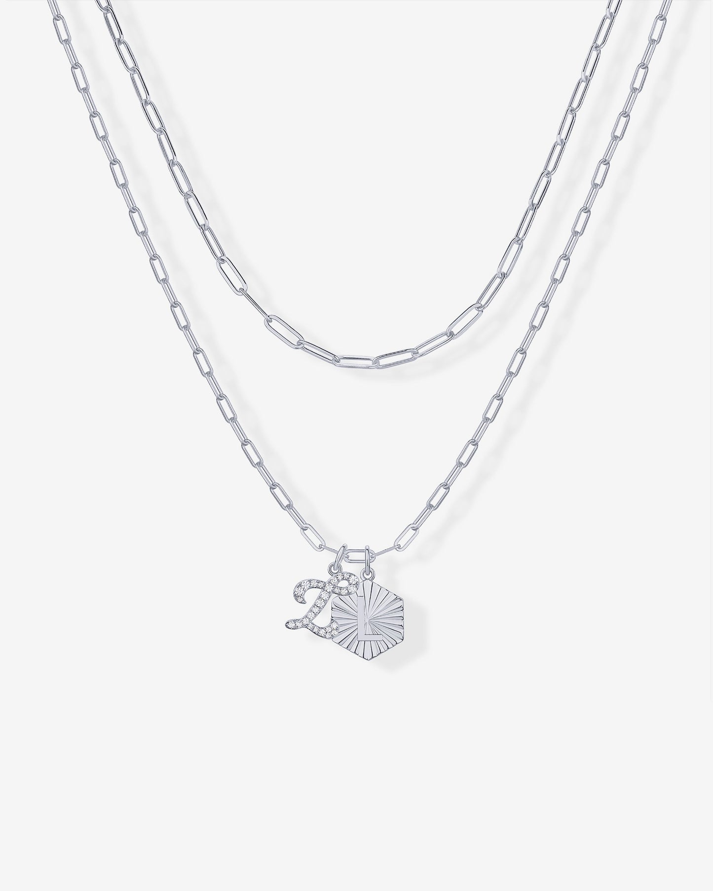 Initial Layered Pendant