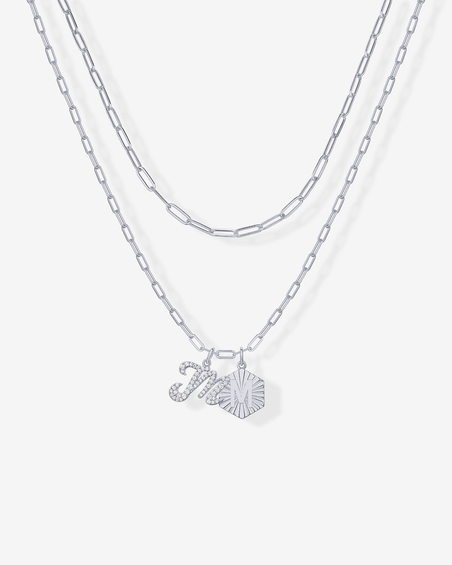 Initial Layered Pendant