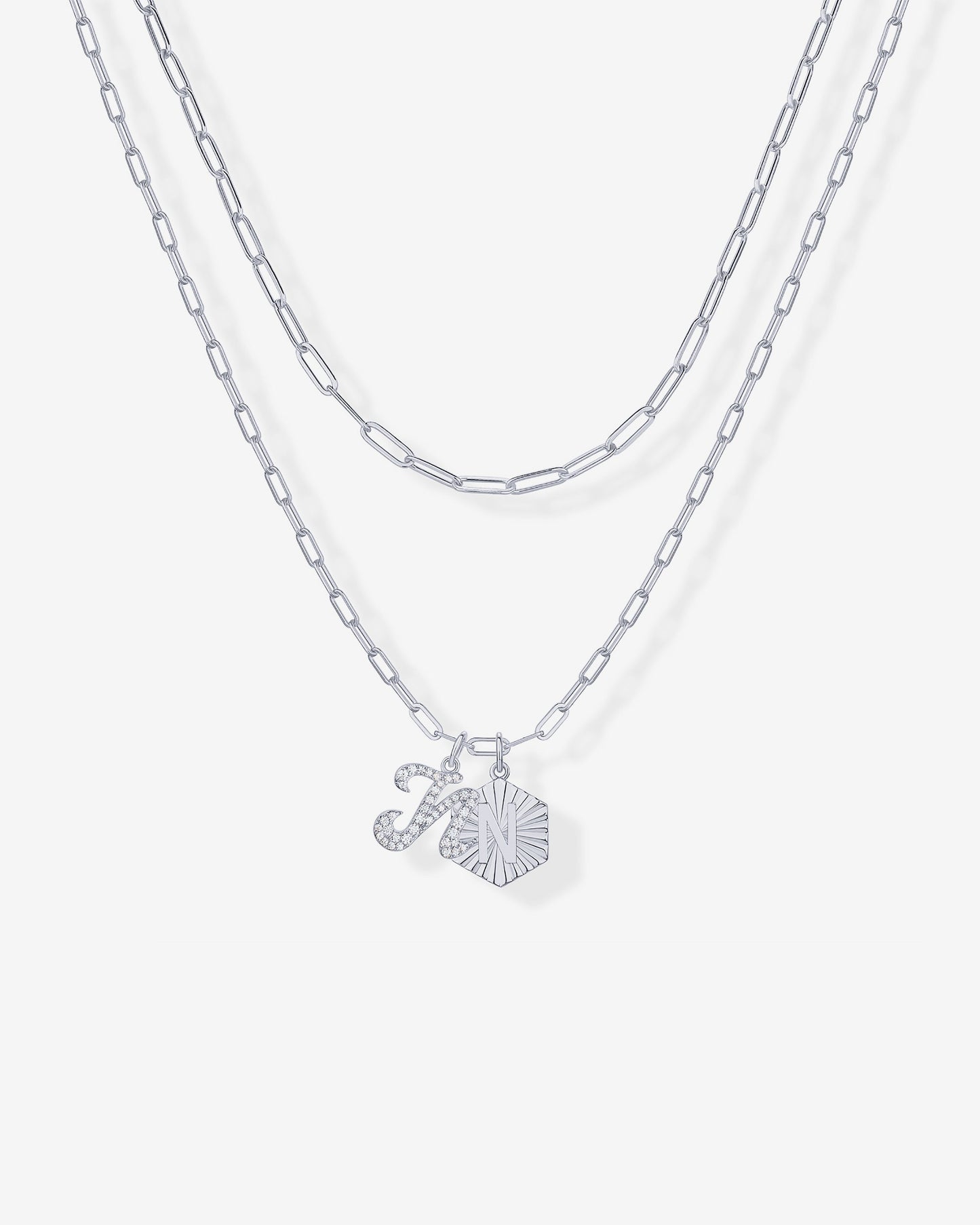 Initial Layered Pendant