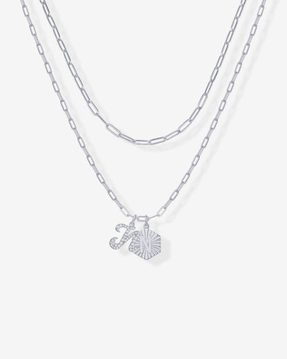 Initial Layered Pendant