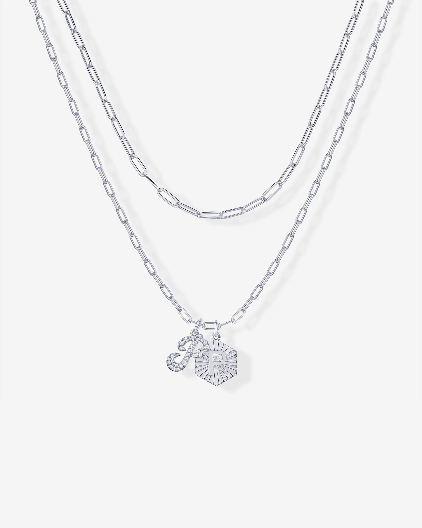 Initial Layered Pendant