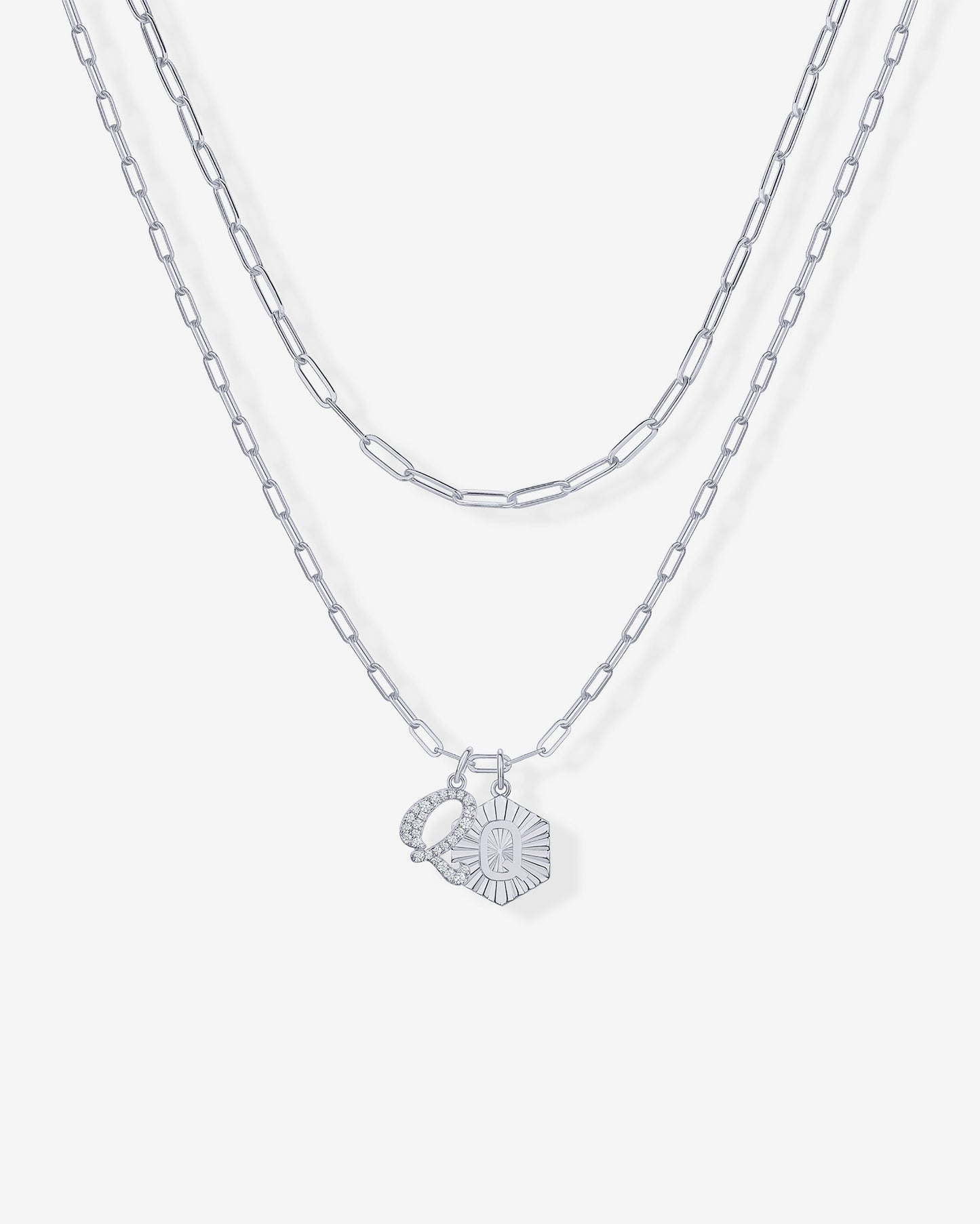 Initial Layered Pendant