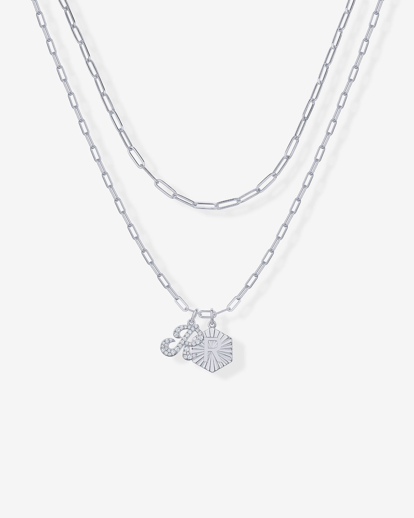 Initial Layered Pendant