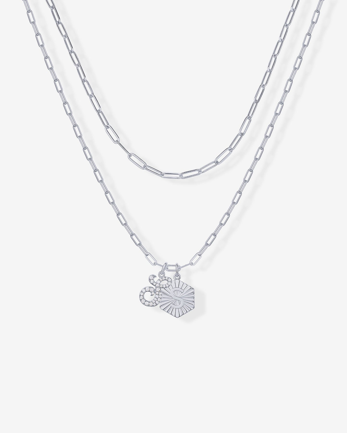 Initial Layered Pendant