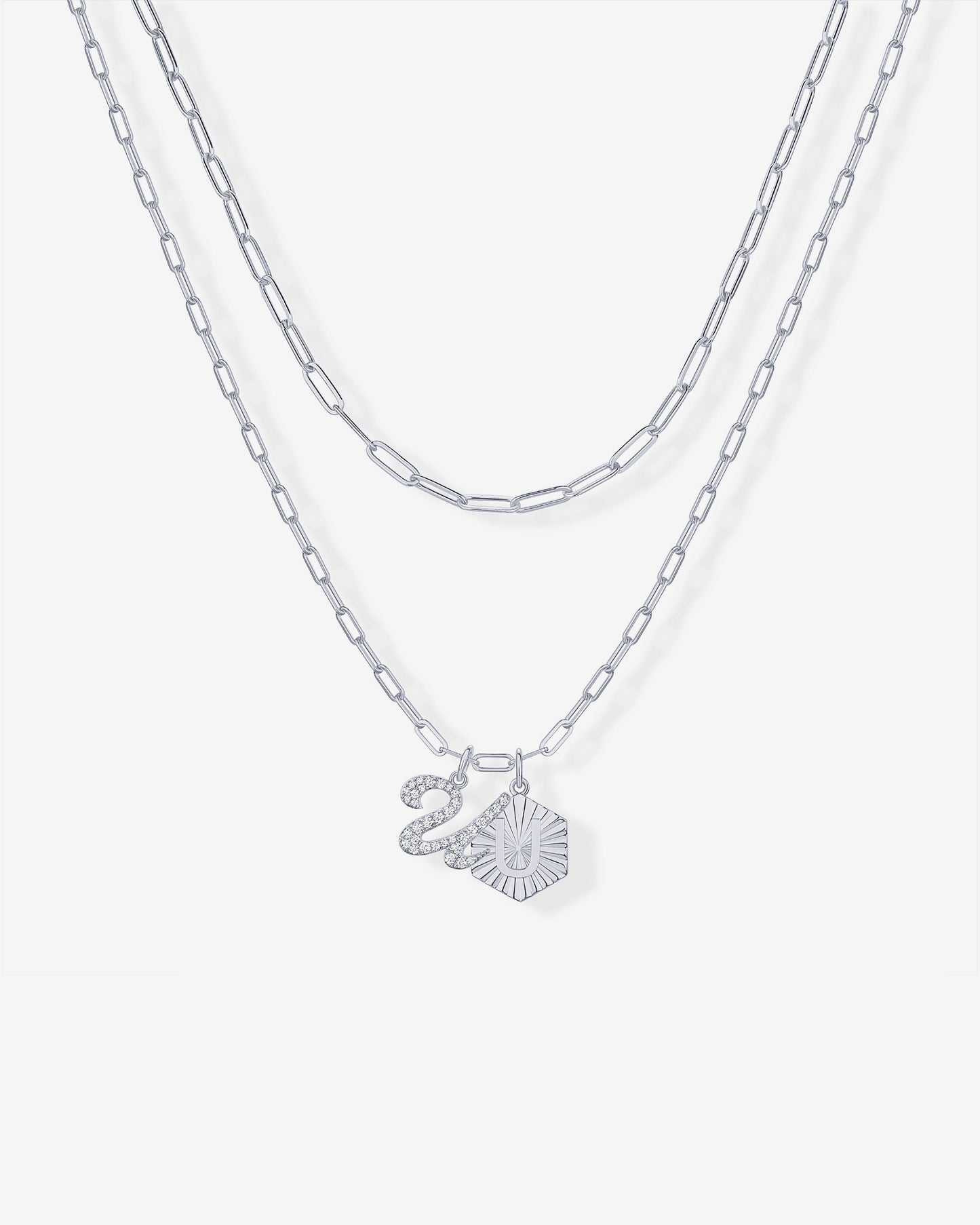 Initial Layered Pendant