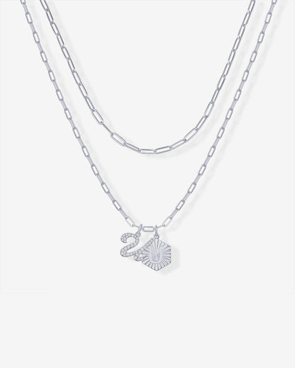 Initial Layered Pendant