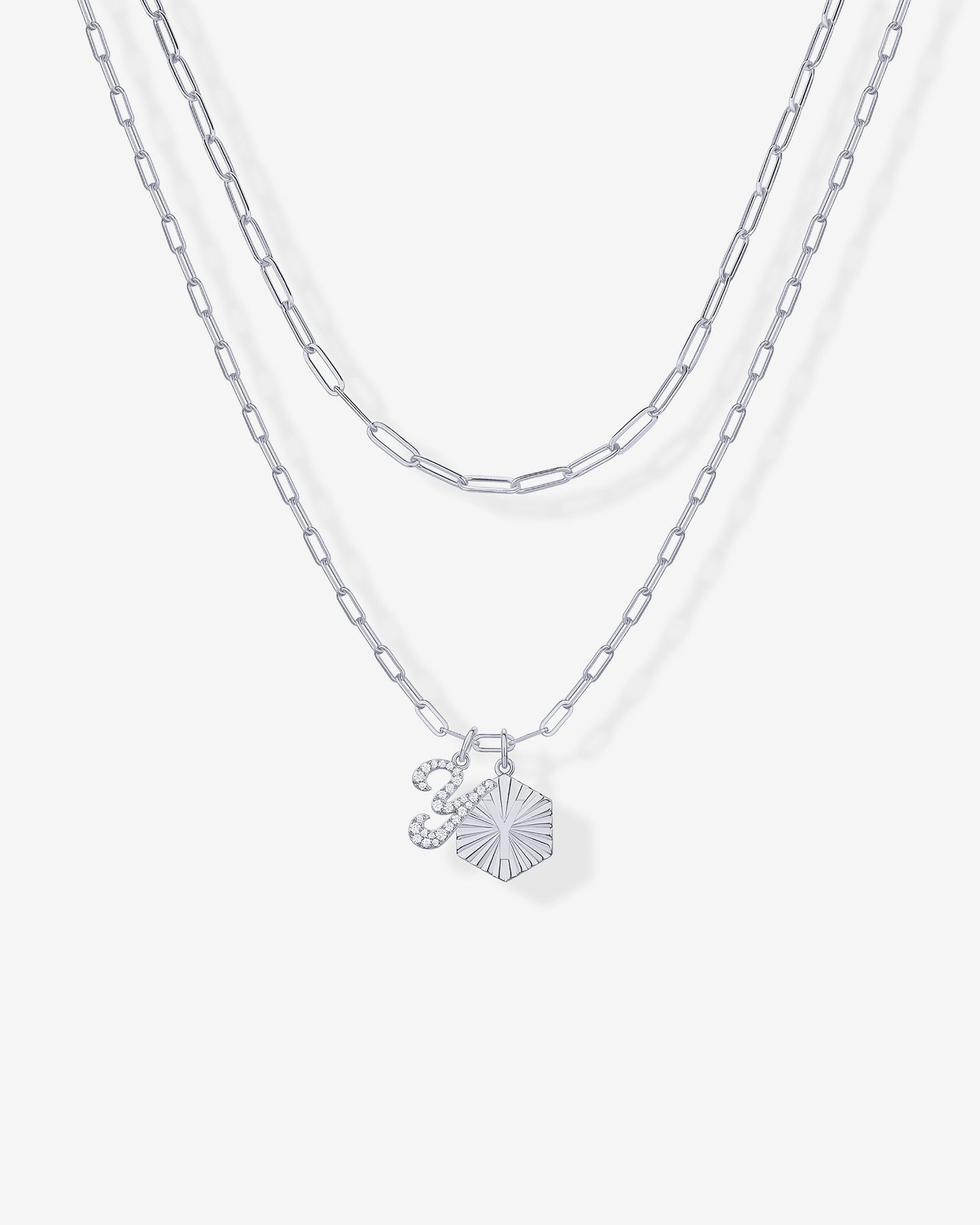 Initial Layered Pendant